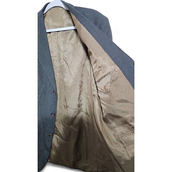 Vintage Oscar De La Renta gray & black wool tweed sport coat blazer size 41R - Picture 3 of 14